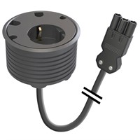 Powerdot 10 - 1 socket type F, 4 cable grommet, GST-18i3, black