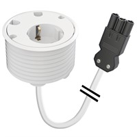 Powerdot 10 - 1 socket type F, 4 cable grommet, GST-18i3, white