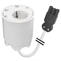 Powerdot 11 - 1 socket type F, 4 cable grommet, adjustable heigh