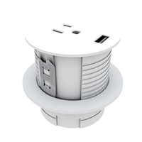 Powerdot Compact 61 - 1 socket type B, 1 USB-A charger 12W, whit