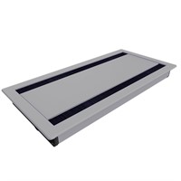 Flip Cover 03 - Table top dual conference lid, L300 mm, silver